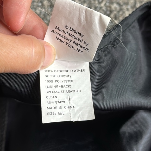 Vintage Mickey Unlimited Mickey Mouse Black Leather Vest M/L - Picture 8 of 8